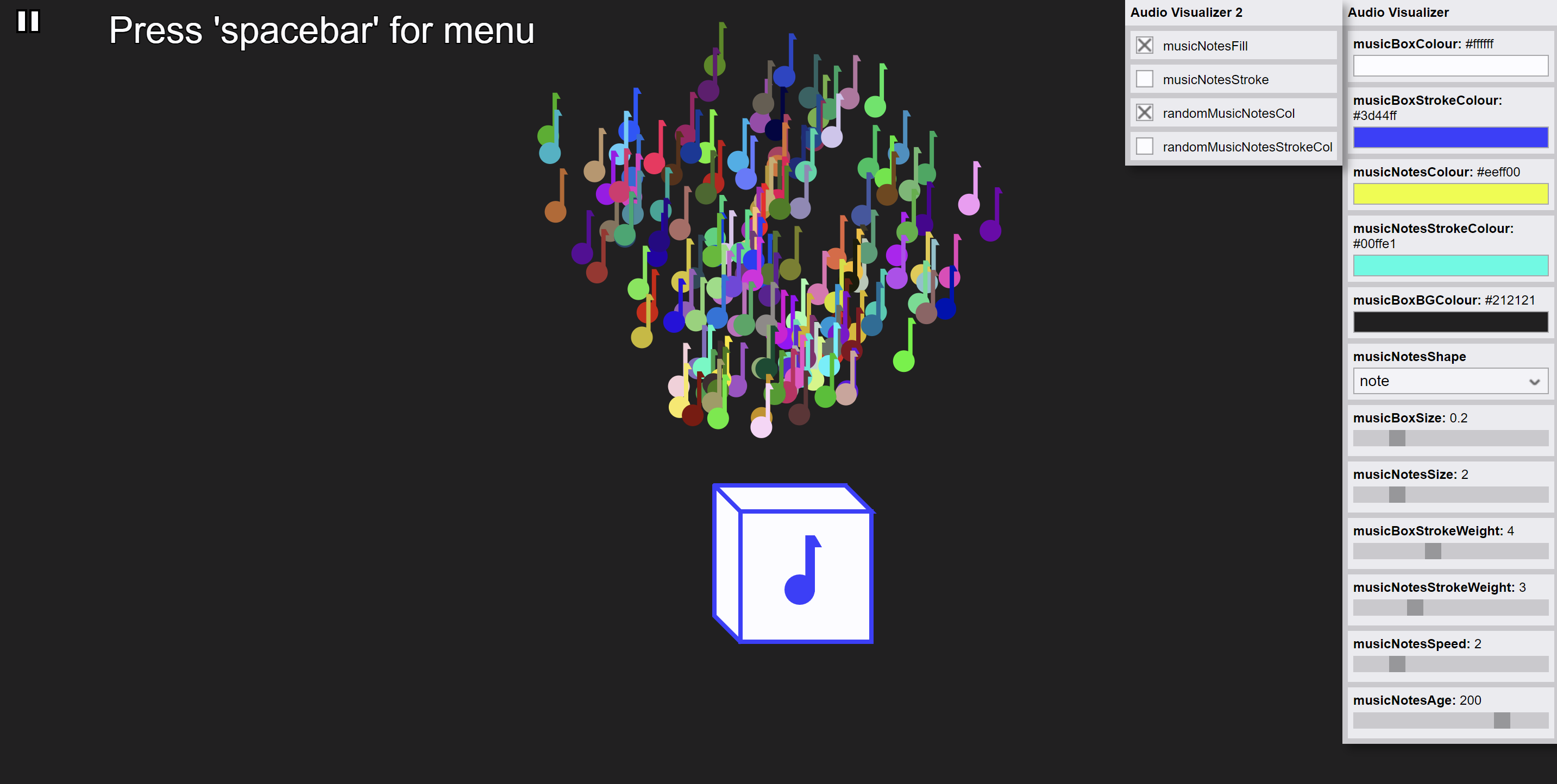 Music Box Audio Visualization